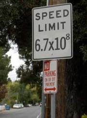 speed of light street sign 2