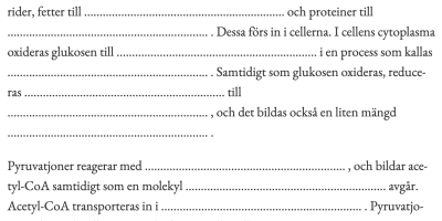 Läxförhör 2007-05-24 i Biokemi (katabolism)