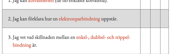 Organiska molekylers struktur och funktion: Vad du behöver kunna från Kemi 1
