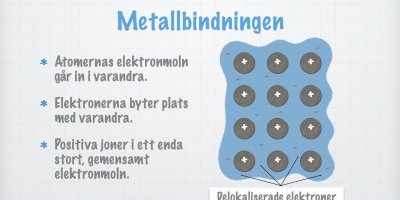 Metallbindningar och elektronerna i dem