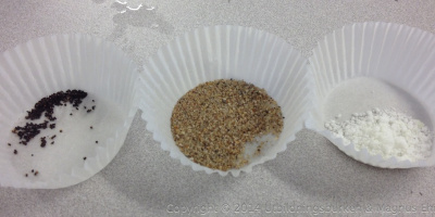 Separation av ämnen i en blandning av sand, salt, vatten och olja