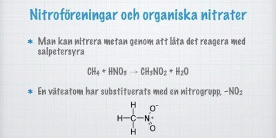 Nitroföreningar och organiska nitrater