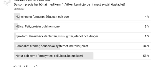 Vad för kemi gör man på högstadiet?