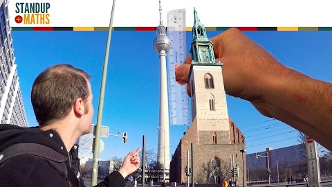 Hur man mäter höjden på Fernsehturm med en linjal