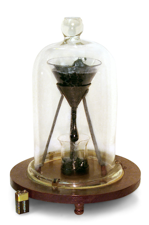 University of Queensland Pitch drop experiment white bg