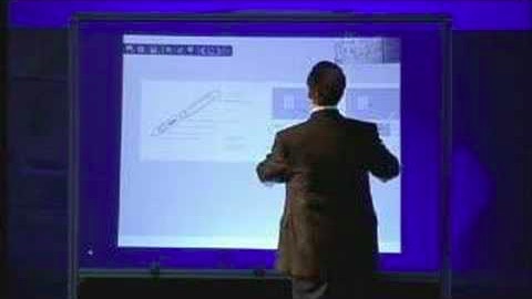 Bill Gates demonstrerar en ny typ av whiteboard