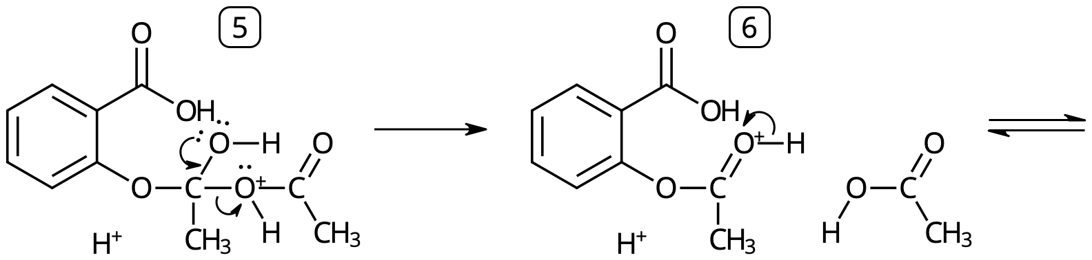 salicylsyra attiksyraanhydrid acetylsalicylsyra reaktionsmekanism 3