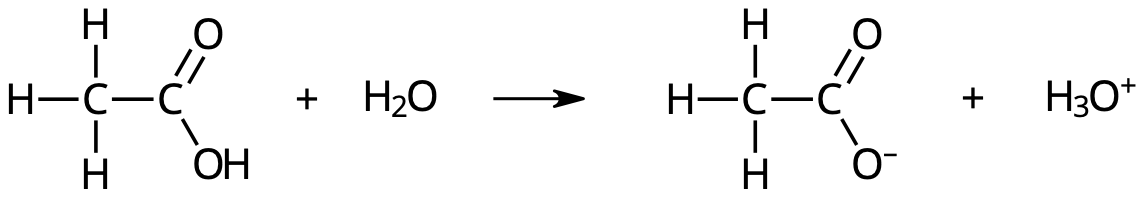 Ättiksyra (etansyra) protolyseras.