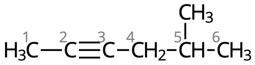 5-metyl-2-hexyn-numrerad