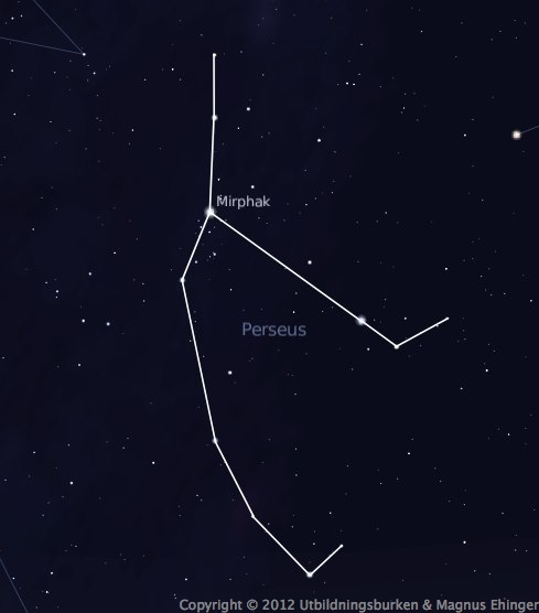 Stjärnbilden Perseus. 